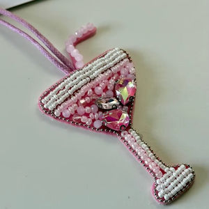 กระเป๋าลูกปัดทำด้วยมือสุดหรูพร้อมจี้ปักเมล็ดลูกปัดกระเป๋าซ้ายพวงกุญแจลวดลายรอยยิ้มที่ดีสำหรับกระเป๋าพวงกุญแจกระเป๋า - Product Image 1