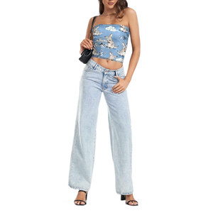 Nuevo diseño moderno de top corto de poliéster sublimado, camiseta sin mangas para mujer, top estético para mujer con OEM personalizado. - Product Image 1