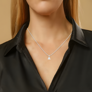 จี้เพชรทรงสามเหลี่ยมธรรมชาติ ตัวเรือนทองคำเหลือง สไตล์คลาสสิก สำหรับผู้หญิง สวมใส่ได้ทุกวัน เครื่องประดับเสริมเสน่ห์ - Product Image 4