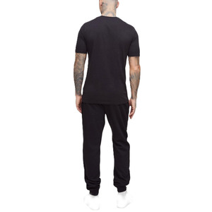 T-shirts pour hommes en coton lourd avec broderie de logo sur la poitrine, coupe ajustée, étiquette privée personnalisée, production en gros - Product Image 2