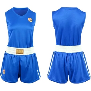 Ensemble de combat Sanda de haute qualité fabriqué aux États-Unis, uniforme de boxe durable, équipement d'entraînement, vêtements de sport avec logo personnalisé - Product Image 4