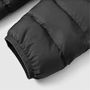 Veste matelassée unisexe imperméable à capuche, style streetwear décontracté et chaud pour le printemps, avec broderie frontale anti-froid - Product Image 5