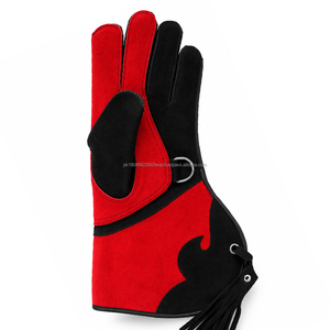 Falconry <b>Gloves</b> Genuine Suede Leather Hawk Handling <b>Gloves</b> Extended Arm Protective Raptor <b>Gloves</b> for Eagle Falcon - Product Image 1