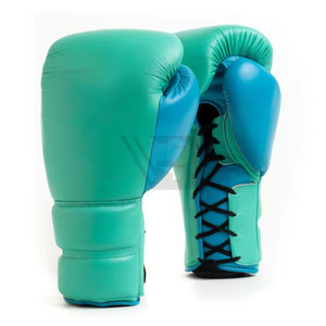 Gants de combat MMA personnalisables et durables à demi-doigts en cuir avec lacets, anti-humidité, pour Muay Thai, Boxe, Kickboxing - Product Image 1