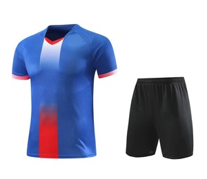 Conjunto de Camiseta de Fútbol de Manga Corta con Cuello en V para Hombre, Color Degradado, Poliéster que Absorbe la Humedad, Ajuste Atlético, para Todas las Temporadas - Product Image 5