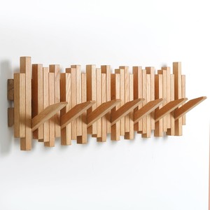 Natural <b>Oak</b> Plywood Magazine Rack Wholesale | Handcrafted Wood Wall Mount - Product Image 1