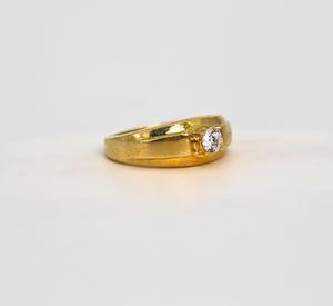 Anillo de Oro Amarillo Sólido de 14K con Diamante Cultivado en Laboratorio de 1 Quilate, Corte Redondo, Brillante y Pulido, Anillo de Boda para Mujer, Color D a G, Claridad IF SI2 - Product Image 3