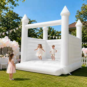 Château <span class=keywords><strong>gonflable</strong></span> commercial blanc avec garantie de 3 ans, certifié EN71/CE, PVC personnalisé pour mariages, anniversaires, événements - Product Image 3