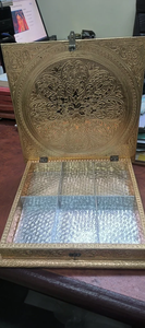 Metal Dry Fruit <b>Box</b> Designer Decorative Gift <b>Box</b> For Wedding Return Gift Festive Gifting And Premium Storage - Product Image 3