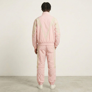 2026 Trendy <b>Pink</b> Colorblock Women Windbreaker <b>Tracksuit</b> Set Wholesale Custom 2 Piece Jacket and Jogger Pants - Product Image 4