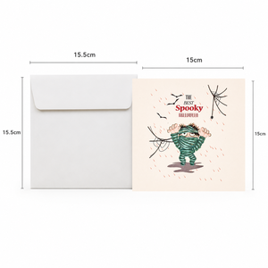 Carte de vœux artisanale personnalisée pour Halloween, motif momie de dessin animé en quilling, décoration artisanale, vente en gros, usine OEM/ODM - Product Image 2