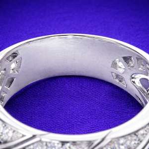 Anillo de cóctel redondo de moissanita para hombre, banda de plata 925 con diamantes, anillo de compromiso llamativo al por mayor - Product Image 4