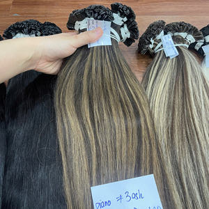 Vente en gros usine : Cheveux teints à pointe plate, double tirage, lisses naturels, commande en prévente - Product Image 2