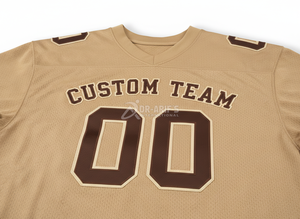 Ensemble de maillots de football américain personnalisés pour hommes, col en V, manches courtes, sublimation, tissu respirant, pantalon à taille élastique - Product Image 5