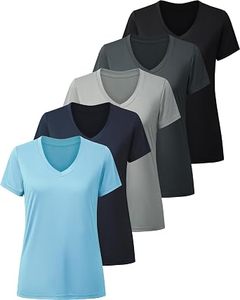 T-shirts décontractés pour femmes, coupe classique, en coton premium, maille éponge, été, col rond, manches courtes, éco-responsables, séchage rapide - Product Image 4