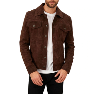 Men Signatures Premium Leather Suede <b>Jacket</b> Crafted For The Modern Man Bold Leather Suede <b>Jacket</b> For Men - Product Image 4
