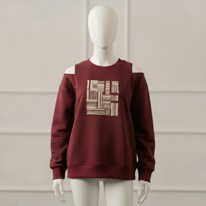 New Design Autumn Winter Plain Women's 100% Cotton Sweatshirts Loose Pullover Oversized Crew Neck Comfortable Customized Front - Product Image 1