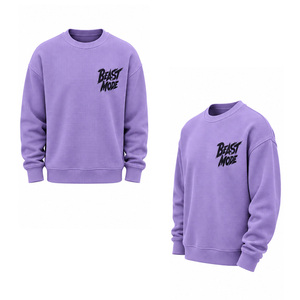 <b>Men</b> Waffle Knit Sweatshirt Casual Crew Neck Long Sleeve Textured Pullover <b>Thermal</b> <b>Top</b> Custom OEM Sportswear Manufacturer Factory - Product Image 6
