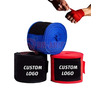 Envolturas de mano de boxeo personalizadas Envolturas elásticas largas para protección de muñeca Logotipo y color Envolturas de mano disponibles - Product Image 1
