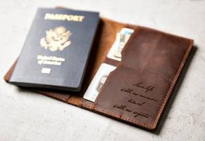 Premium Full Grain Leather <b>Passport</b> Holder Luxury Travel <b>Wallet</b> Genuine Leather <b>Passport</b> Case Wholesale Manufacturer LPH-0305 - Product Image 5