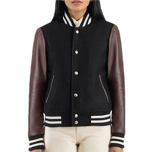 Best Variety Stylish Women's Crop Varsity Jacket Full Sleeve Short Length Casual Wear Trending Custom Color Warm Varsity Jacket - Product Image 2