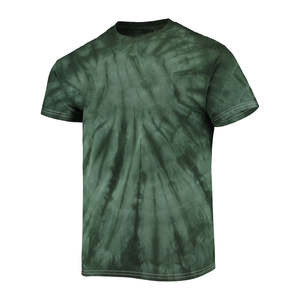 Camisetas de Verano de Algodón con Teñido Anudado Oscuro, Lavado Ácido Vintage, Ajuste Regular para Gimnasio, con Efecto Desgastado por el Sol, Personalizadas, de Buena Calidad - Product Image 1