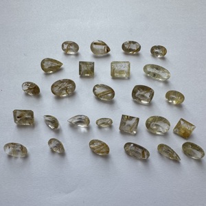 TFH Lot de 131 carats de rutile doré, 26 PIÈCES, cristaux de guérison, formes et tailles variées, tailles de lot de 10 mm à 10x20 mm - Product Image 1