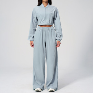 Conjunto de Yoga para Mujer de 2 Piezas, Secado Rápido, Transpirable, Nailon/Spandex, Ropa Deportiva, Elástico en Cuatro Direcciones, Cintura Elástica, Diseño Ligero - Product Image 3