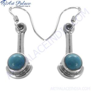 Belles boucles d'oreilles en argent fines pierres précieuses accessoire élégant et chic - Product Image 2