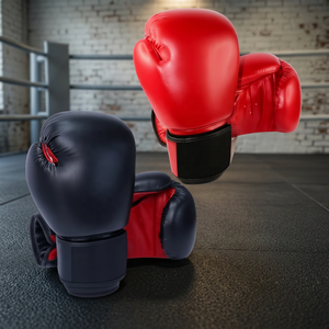 Gants de boxe professionnels de haute qualité 8oz 10oz 12oz en cuir PU avec sangle de poignet réglable et fermeture auto-agrippante personnalisable - Product Image 6