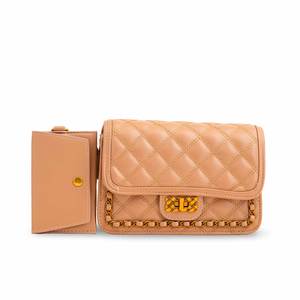 Bolso de hombro para mujer Formal Marrón P36137 - Product Image 3