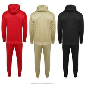 Logo de marque personnalisé survêtement pour hommes en polaire à rayures latérales sweat à capuche zippé sweat vêtements de jogging survêtements de course à pied de gymnastique - Product Image 2