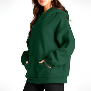Sudaderas con Capucha y Sudaderas Lisas para Mujer con Impresión de LOGO Personalizada, 100% Algodón Terry, Estilo Holgado, de Alto Gramaje - Product Image 4