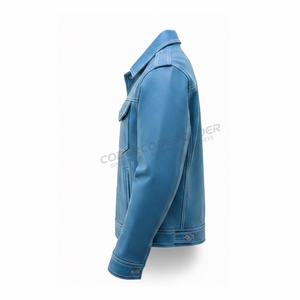 Chaqueta de Motocicleta Sky de Piel de Vaca Genuina con Cuello Alto, Transpirable, Impermeable y Resistente al Viento, para Invierno, Talla Grande, Estilo Urbano para Hombre - Product Image 3
