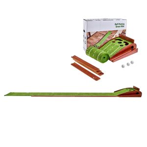 Tapete de Golf para Interiores de 5 Hoyos, Antiarrugas, con Retorno Automático de Pelotas, Ayuda para el Entrenamiento de Alineación en Mini Golf - Product Image 4