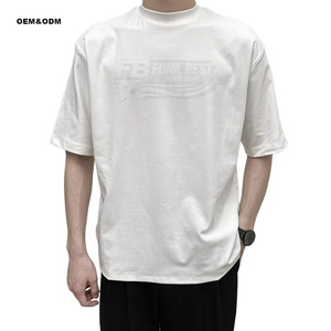 เสื้อยืดลำลองผู้ชายคุณภาพสูง โพลีเอสเตอร์ 100% แบบสั่งทำพิเศษ ทรงปกติ แขนสั้น ไหล่ตก ลายเรียบ - Product Image 3