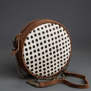 Nuevo monedero de cantimplora de cuero de ante marrón, bolso de punto de bota de cuero genuino, bolso cruzado redondo de cuero de vaca de alta calidad - Product Image 5