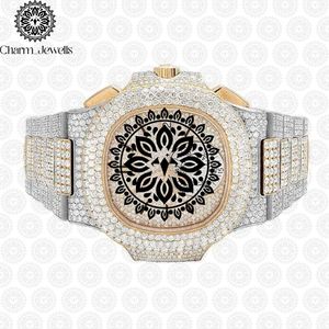 Montre de luxe Charm Jewels en acier inoxydable, cadran rond de 38 mm, cristal saphir, mouvement à quartz, design tendance pour femmes - Product Image 1