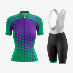 Ensemble de cyclisme professionnel personnalisé en gros, tenue de sport cycliste à manches courtes unisexe, 100 % coton biologique, cuissardes de cyclisme pour femmes - Product Image 4