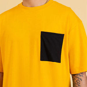 Camiseta Casual para Hombre, Transpirable, para Todas las Temporadas, de Color Sólido, con Bolsillo Frontal en el Pecho, 100% Algodón, Cuello Redondo, Corte Regular - Product Image 4