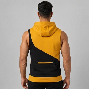 <b>Men's</b> Summer Workout <b>Sleeveless</b> Gym Hoodie-Lightweight & Breathable Fleece Quick Dry & Eco-Friendly With OEM Service Gym Hoodie - Product Image 2
