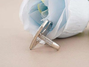 Anillo de cóctel de plata de ley con baño de rodio, diseño de corazón roto, estilo hip hop, unisex, de lujo, con moissanita, joyería llamativa, símbolo de amor - Product Image 2