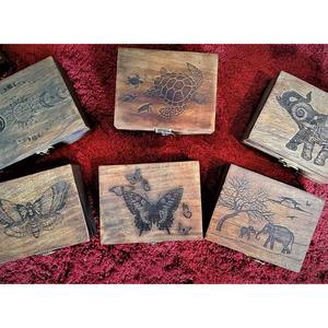 Aaliyan Impex Rustic <b>Wooden</b> <b>Treasure</b> <b>Chest</b> Beautiful Traditional Carved Finish for Jewelry Coins Memories (Uttar Pradesh Origin) - Product Image 3