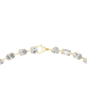 Collier en diamant de laboratoire plaqué or jaune, chaîne à maillons, pendentif de luxe, bijoux pour mariage, anniversaire, fête - Product Image 3