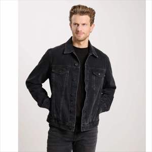 Men's <b>Light</b> Blue Washed Denim Jacket Turn-down Collar Single Breasted Casual Loose Fit Regular Length Autumn Wear - Product Image 4