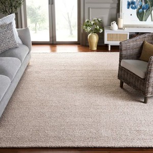 Tapis rectangulaire scandinave en coton tissé plat, couleur unie, lavable, pour salon, avec envers en jute, à poils fins - Product Image 6
