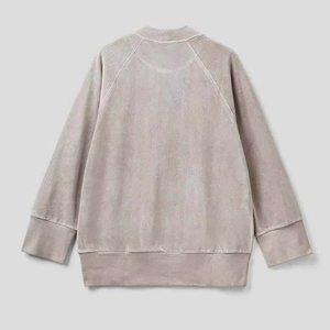 High Performance Women Winter Printed Drop Shoulder 100% Cotton Fleece Oversized <b>Sweatshirt</b> with Front Logo Breathable Wholesale - Product Image 5