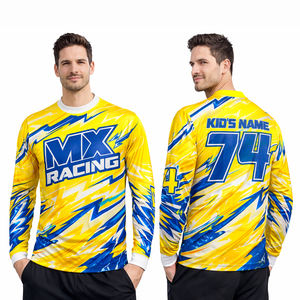 Maillot de motocross personnalisé 2026 avec nom et numéro – Chemise de course MX pour homme, manches longues, équipement de moto tout-terrain - Product Image 1