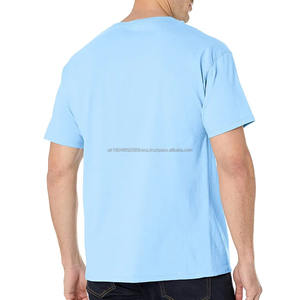 Camiseta de manga corta estilo slim fit para hombre, estilo casual, con logo personalizado, teñida lisa, en venta, tallas grandes. - Product Image 2