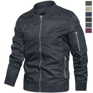 ACTIVE ENTERPRISES Classic Eco-Friendly Polyester/Cotton Crew Neck Bomber <b>Jacket</b> for <b>Men</b>-<b>Summer</b> - Product Image 5